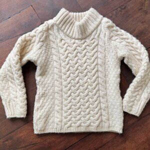 Beautiful vintage-style Aran cable knit sweater